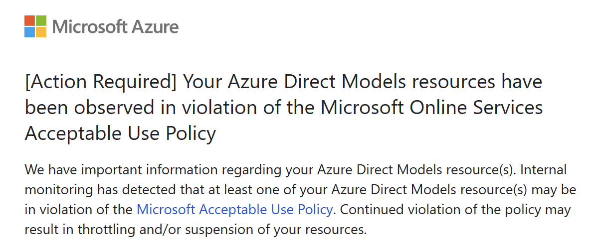 Azure Violation